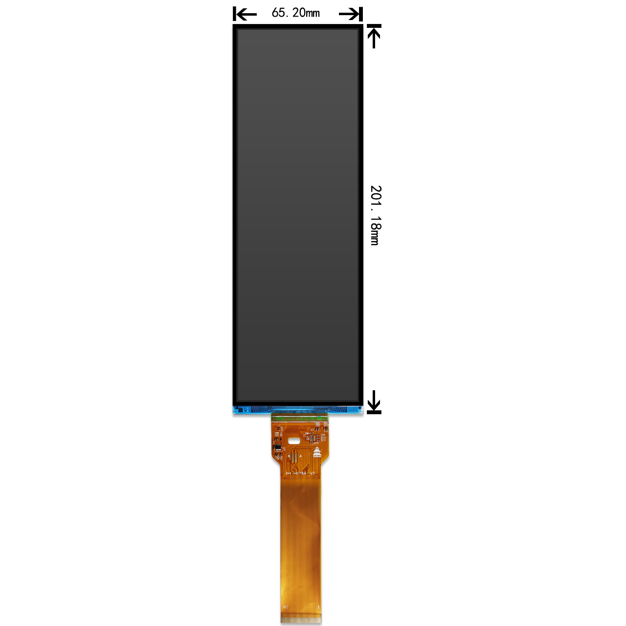 7.8 Inch TFT LCD Display | 400x1280 Resolution MIPI DSI Sunlight Readable